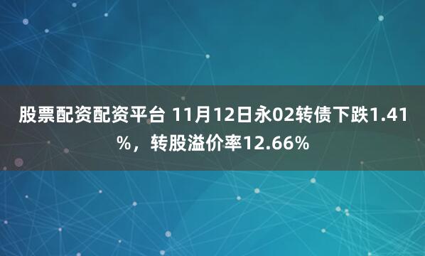股票配资配资平台 11月12日永02转债下跌1.41%，转股溢价率12.66%
